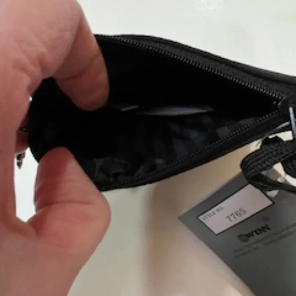 Winn International Microfiber Zip Wallet Black